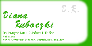 diana ruboczki business card