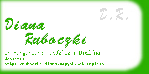 diana ruboczki business card